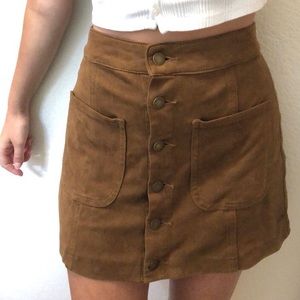 Altar’d State button-up suede miniskirt